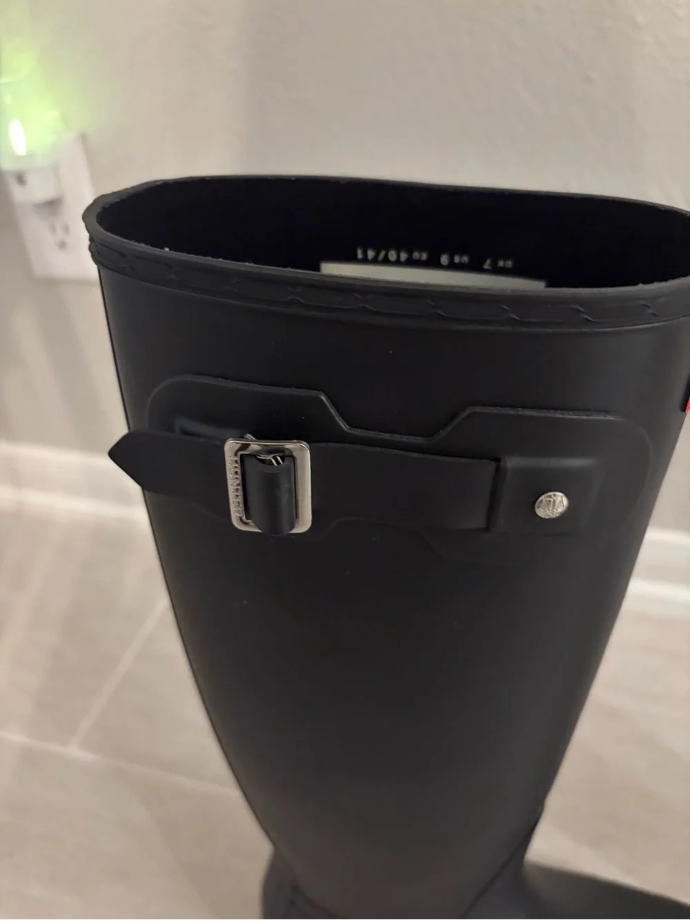 Women's Tall Black Waterproof Rain Boot